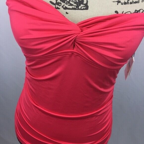New Calvin Klein Small Swim Top Pink Bandini - Picture 3 of 8